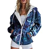 domirica Hoodie Jacket Women Full Zip Up Long Sleeve Sweatshirts For Women 2025 With Pockets,Vibrant Casual Comfy Pullover