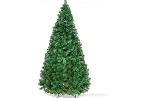 Goplus 6FT Artificial Christmas Tree Xmas Pine Tree with Solid Metal Legs Perfect for Indoor and Outdoor Holiday Decoration