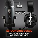Logitech G PRO X Gaming Headset and Yeti Blackout Package view 3