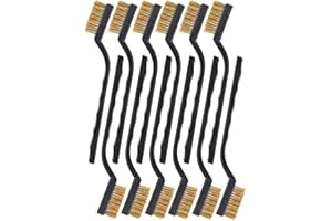 SUJAYU Brass Wire Brush Rust Remover, Small Wire Brush for Cleaning, Paint Stripper for Metal, Wood, Rustoleum Fabric Spray Paint (Brass, 12.00)