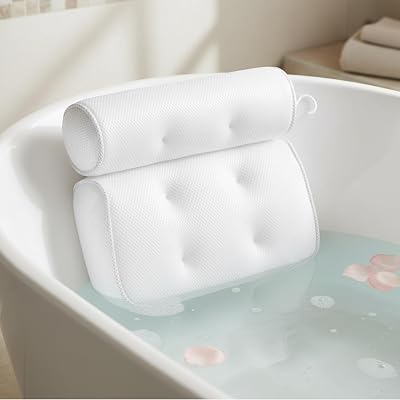 EJY01 Luxury Bath Pillow Tub Spa Cushion 3D Mesh Neck Shoulder Back Support