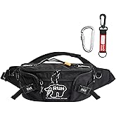 Rough Enough Tactical Fanny Pack Large Waist Bag for Men Crossbody, 5L, Waterproof Cordura Black, Fishing Hiking Hunting Travel