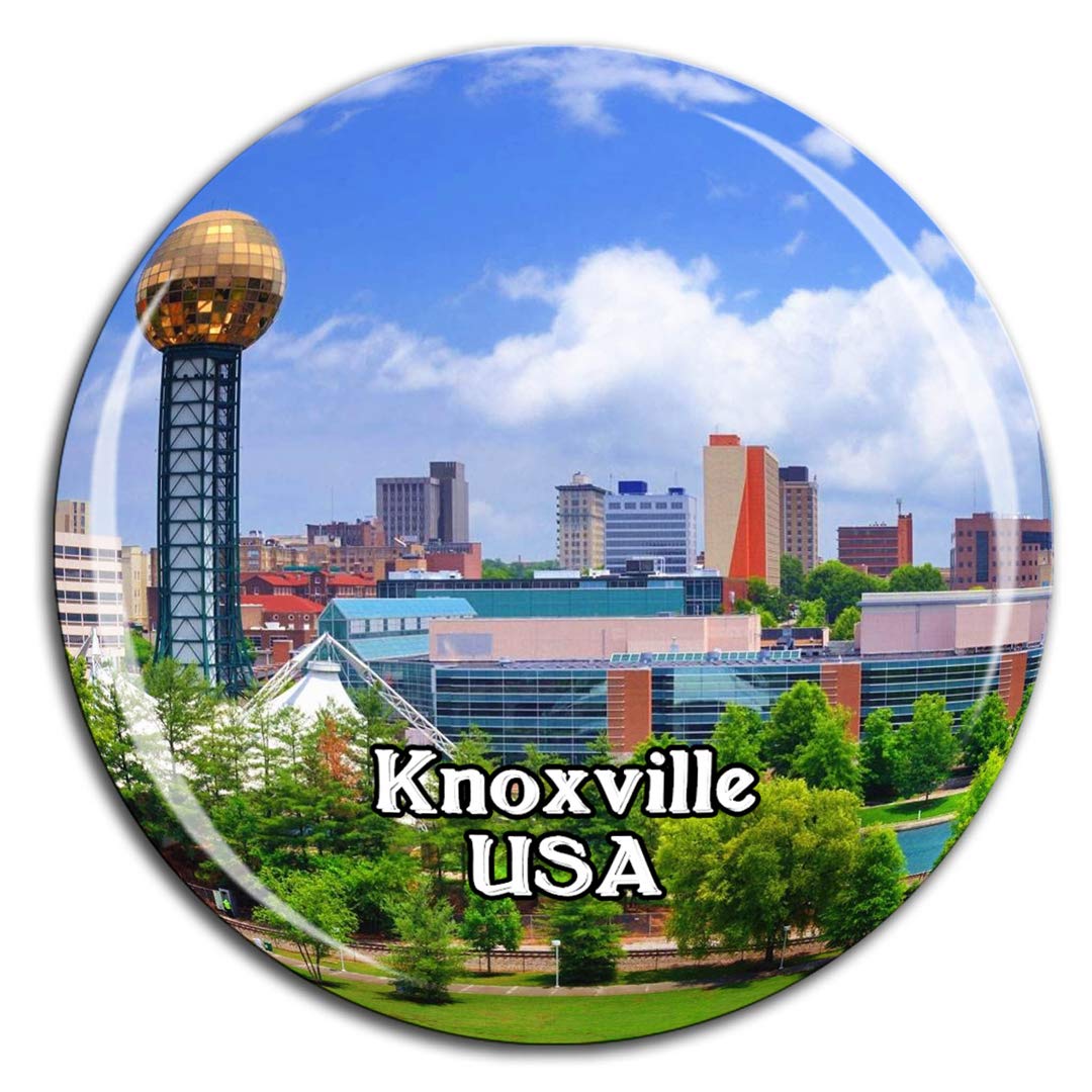 Knoxville America USA Fridge Magnet 3D Crystal Glass Tourist City Travel Souvenir Collection Gift Strong Refrigerator Sticker