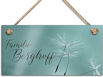 Schone Turschilder Fur Die Haustur Bedruckt Mit Ihrem Wunschtext Uv Druck Mit Kordel In Versch Grossen Bedruckte Namensschilder Klingelschilder Mit Namen Herzlich Willkommen Amazon De Baumarkt