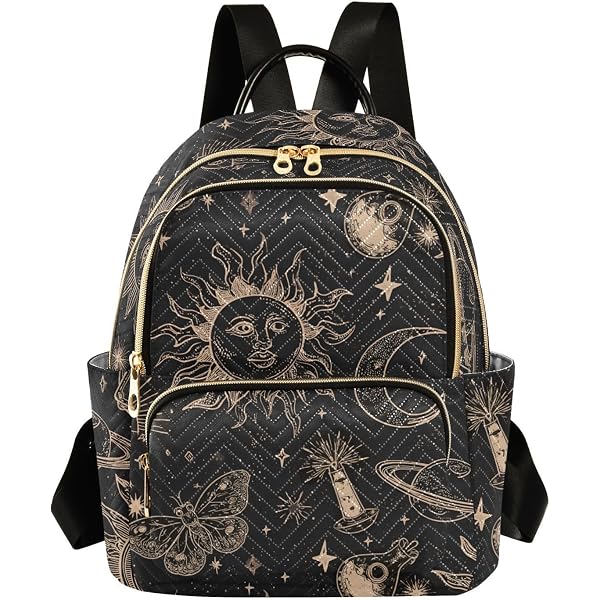 Amazon.com: ALAZA Teal Blue Sun Moon and Stars Mini Backpack Purse