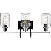 ML Lighting 3513-MB/BN Three Light Vanity, Black