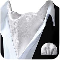Dan Smith Midnight Blue Long Self-Ascot Cravat Tie - Extra Long 135cm Silk Blend Formal Cravat For Men Big And Tall
