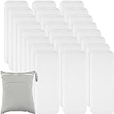 24 Pack Cloth Diaper Inserts Reusable Newborn 3 Layer Absorbent Breathable Cloth Diaper Inserts Overnight Microfiber Nappy Liners with an Extra Bag