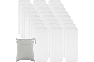 REGINARY 24 Pack Cloth Diaper Inserts Reusable Newborn 3 Layer Absorbent Breathable Cloth Diaper Inserts Overnight Microfiber Nappy Liners with an Extra Bag