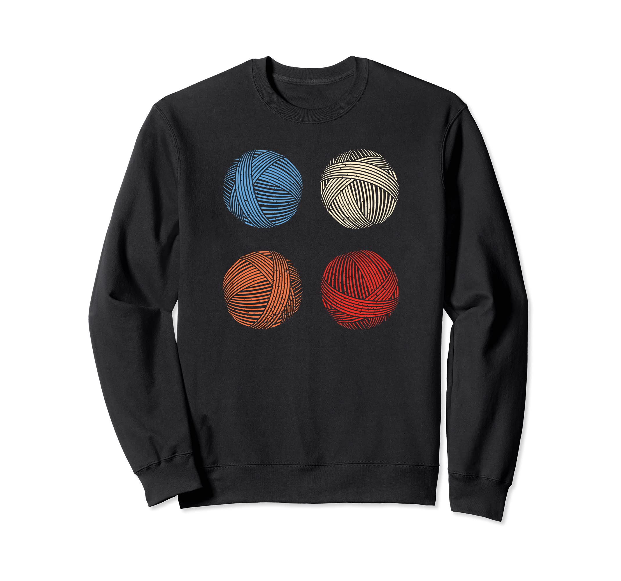 Retro colored yarn balls needle yarn felting felt artist Sweatshirt