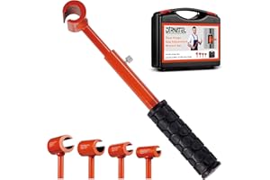 dirnatel Hinge Gap Adjustment Wrench Tool Set, Upgraded 0.55-0.98 Inch Door Hinge Repair Spanner Key for Round Bolt Standard Gauge with 4-way Multi-Functional Utilities Key, Orange