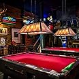 Wellmet Tiffany Style Pool Table Lamp Hanging, Billiards Light for Game Room 7' 8' 9' Pool Table, 3-Light Vintage Chandelier Lighting Fixture for Snooker Man Cave Club Kitchen Island Bar