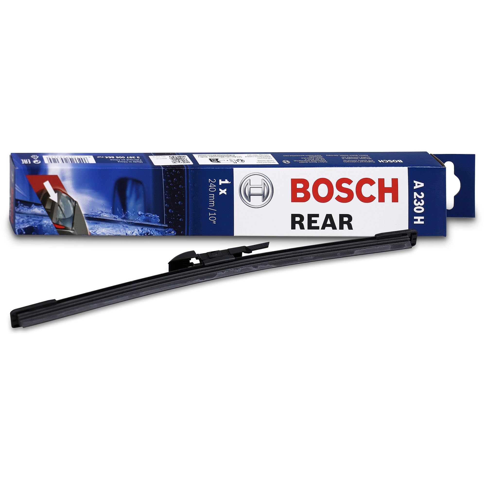 Bosch Rear Wiper A 230 H - Excellent Cleaning Performance - Replacement Blade for Back Windscreen - 1 Blade, 240mm