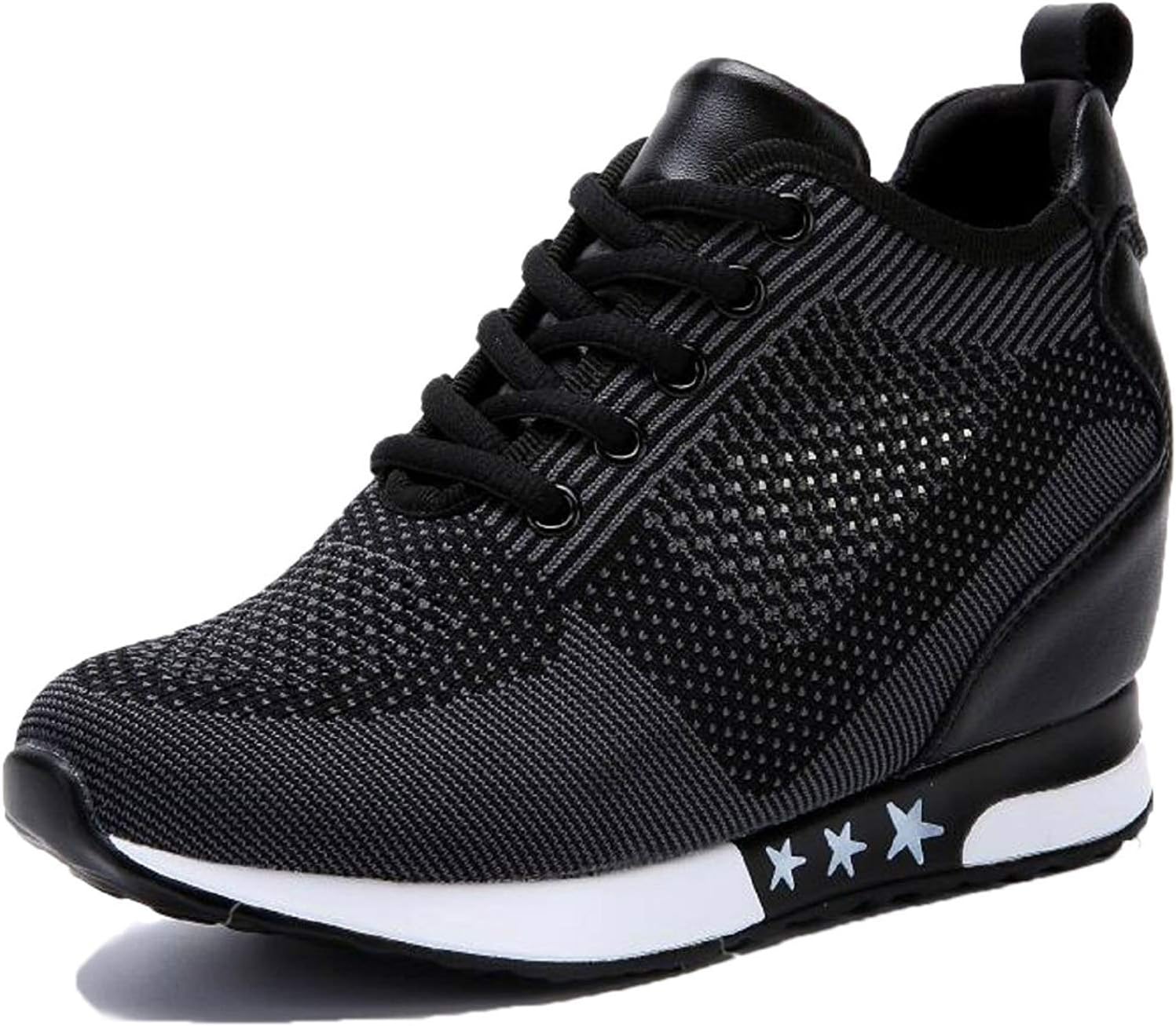TQGOLD Women's Platform Sneakers Wedges High Top Fashion Sneakers Invisible Height Increasing Plus velvetSmall Whiteโฆ