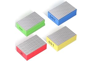 4Pcs Sanding Blocks, Diamond Hand Polishing Pads Sanding Blocks Polishing Pads for Stone Ceramic Tile Glass Grinding Trimming