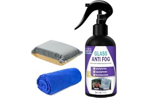 BUFFZIT Glass Anti Fog Spray for Car Windshield, Interior Glass, Mirrors & Windows – Long-Lasting Defogger Prevents Fogging for Clear Vision, Safe Driving & Crystal Clear View – Easy to Use – 150ml / 5oz