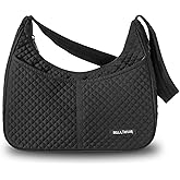 Bella Taylor Blakely - Hobo Shoulder Bag for Women - Lightweight Quilted Fabric Purse with Pockets