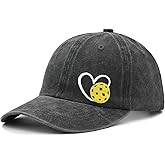 MINYJHZ Pickleball Hat with Gift Box, Pickleball Gifts for Women Men, Adjustable Embroidered Heart Baseball Cap