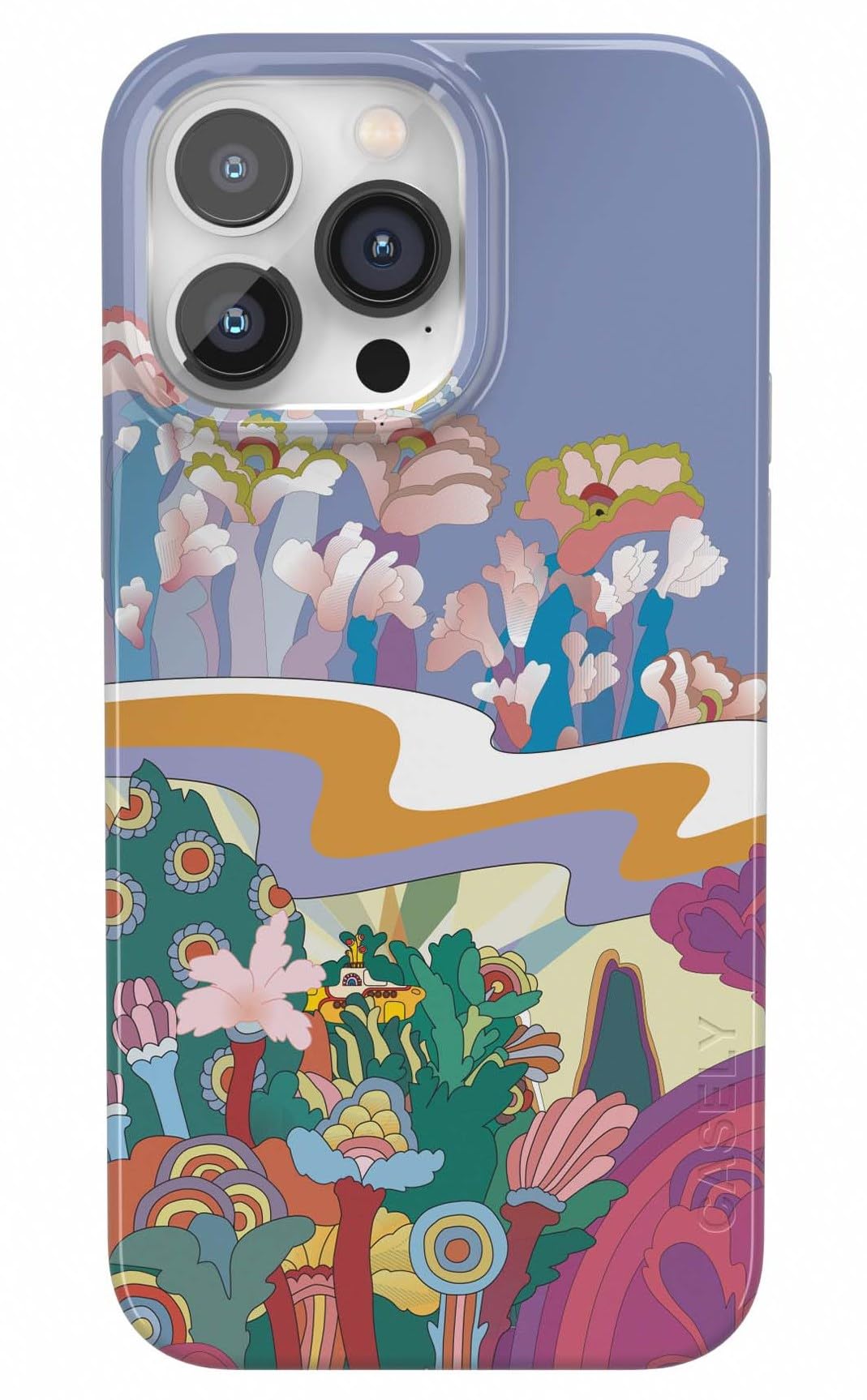 Casely iPhone 14 Pro Max Case | Beneath The Waves | The Beatles Yellow Submarine | Compatible with MagSafe | Classic Ultra Slim Design