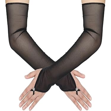 knee length dresses for ladies Women's Long Opera Lace Gloves, Black / One