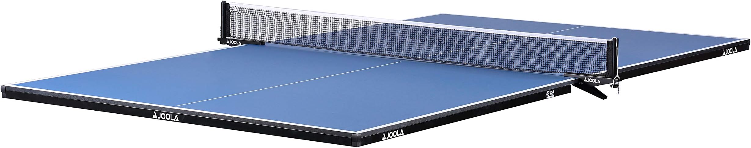 JOOLA Regulation Table Tennis Conversion Top with Foam Backing and Net Set - Full Sized MDF Ping Pong Table Top for Pool Table - Quick and Easy Assembly - Foam Backing to Protect Billiard Table