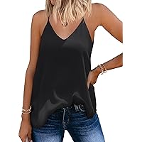 SUNAELIA Summer Tank Tops for Women Casual Sleeveless V Neck