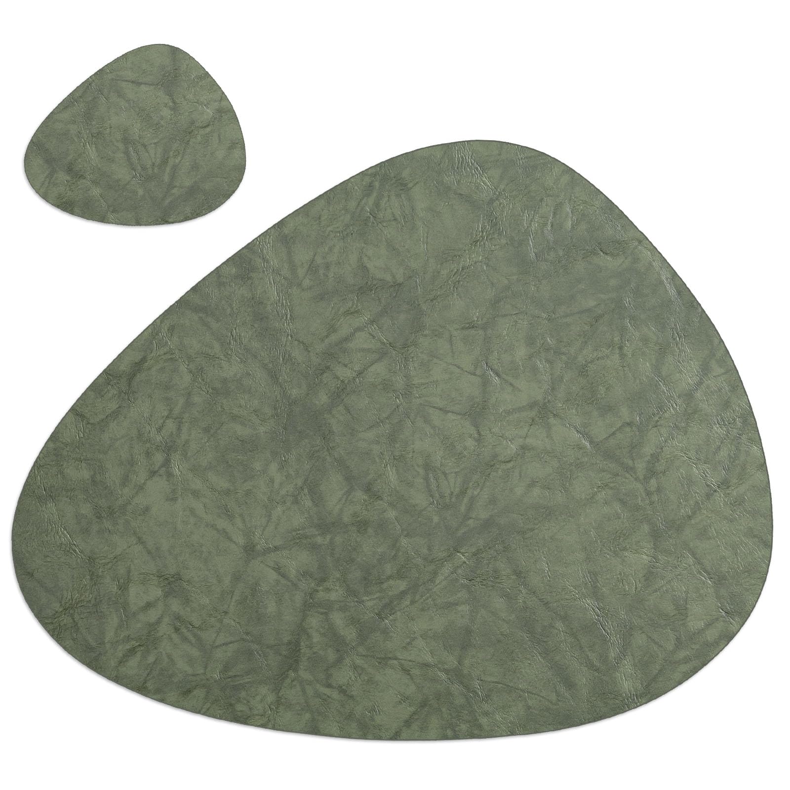 Photo 1 of AHHFSMEI Placemats Set of 4 Faux Leather Place mats for Dining Table Heat-Resistant Non-Slip Washable Waterproof Coffee Mats Easy Clean Table Mats and 6 Coasters(BEIGE 4)