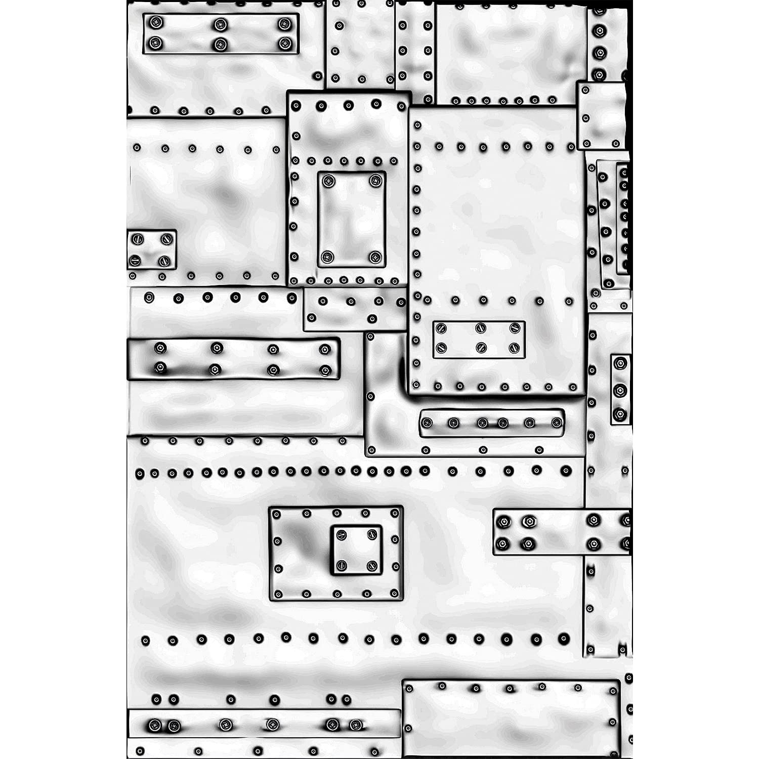 Sizzix 3-D Texture Fades Embossing Folder Mini Foundry by Tim Holtz, 665634