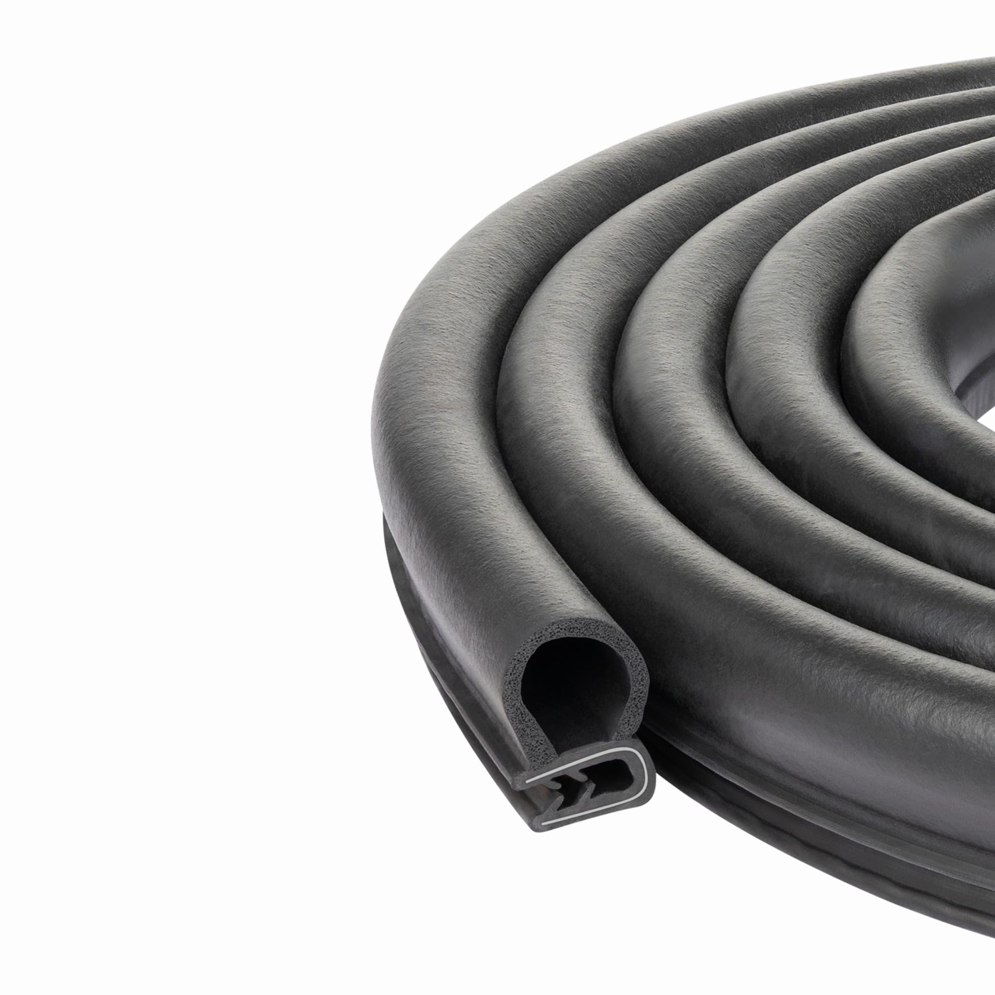Trim Door Rubber Seal Large Bulb 18mm Bulb Diameter X 6mm Grip Range X 14mm U Height (3 Meter)