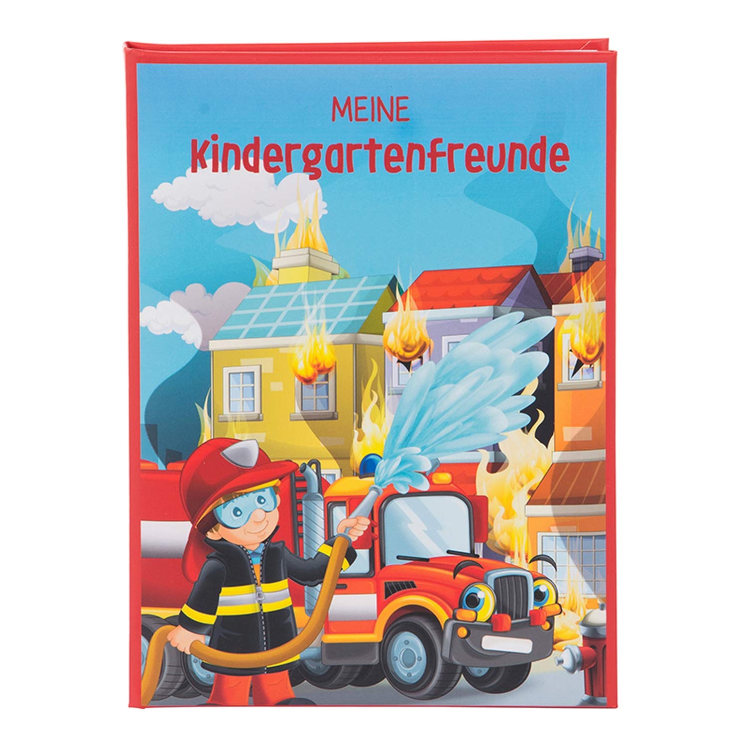 goldbuch 43101 Kita, fire Brigade DIN A5, Friendship Fill in, Memory Book for Friends, with 88 Illustrated Pages, Cover with Art Print, Approx. 15 x 21 x 1.5 cm