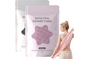 ICYSHIMER Exfoliating Shower Towel, Premium Exfoliating Microfiber Towel, Bathroom Towel Set for Smooth Skin, Travel Friendly
