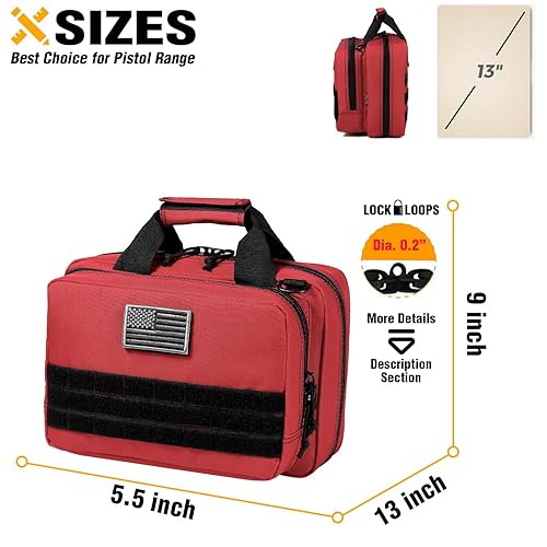 DBTAC Gun Range Bag XS Tactical 1~2 Pistol Bag Firearm Shooting