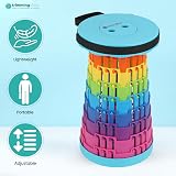 Trimming Shop Heavy Duty Foldable Telescopic Stool Rainbow view 6