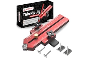 AORRZER Thin Rip Jig Table Saw Jig Guide, Making Repetitive Narrow Strip Cuts, Fit for 3/4" x 3/8" T/U Slots, Woodworking Tools Thin Rip Guide for Table Saw Band Saw Router Table