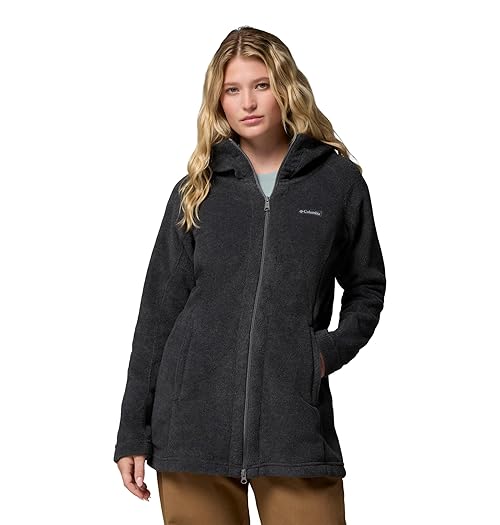 Columbia Women's Benton Springs II Long Hoodie, Charcoal Heather, XX-Large