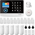 Clouree WiFi Wireless Alarm System for Home Security, GSM Home Alarm 24 Piece Kit with Siren, PIR Motion Sensors, Remote Controls, Window/Door Sensors (Tuya and Smart Life APP)