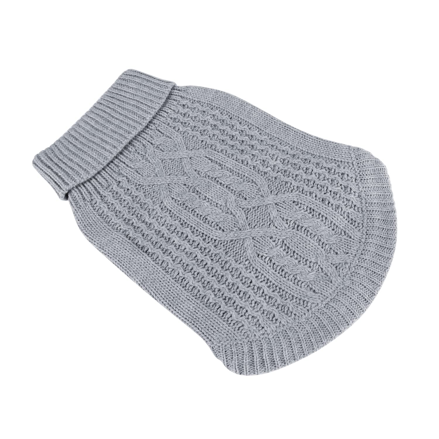 IBLUELOVER Turtleneck Dog Sweater Knitted Jumper Winter Warm Dog Coat Soft Vest Solid Color Puppy Knitwear Crochet Pet Sweatshirts for Small Medium Large Dogs Cats Puppy French Bulldog Pug