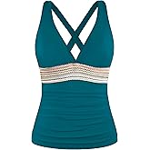 Tankini Tops for Women- Tummy Control Swim Top Only No Bottom 2025(Not Suitable for Large Busts)