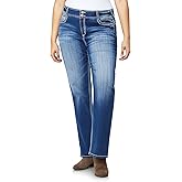 WallFlower Luscious Curvy Bootcut Jeans for Women, Mid-Rise Insta Stretch Denim, Size-Inclusive Juniors Jeans, Sizes 0 to 24