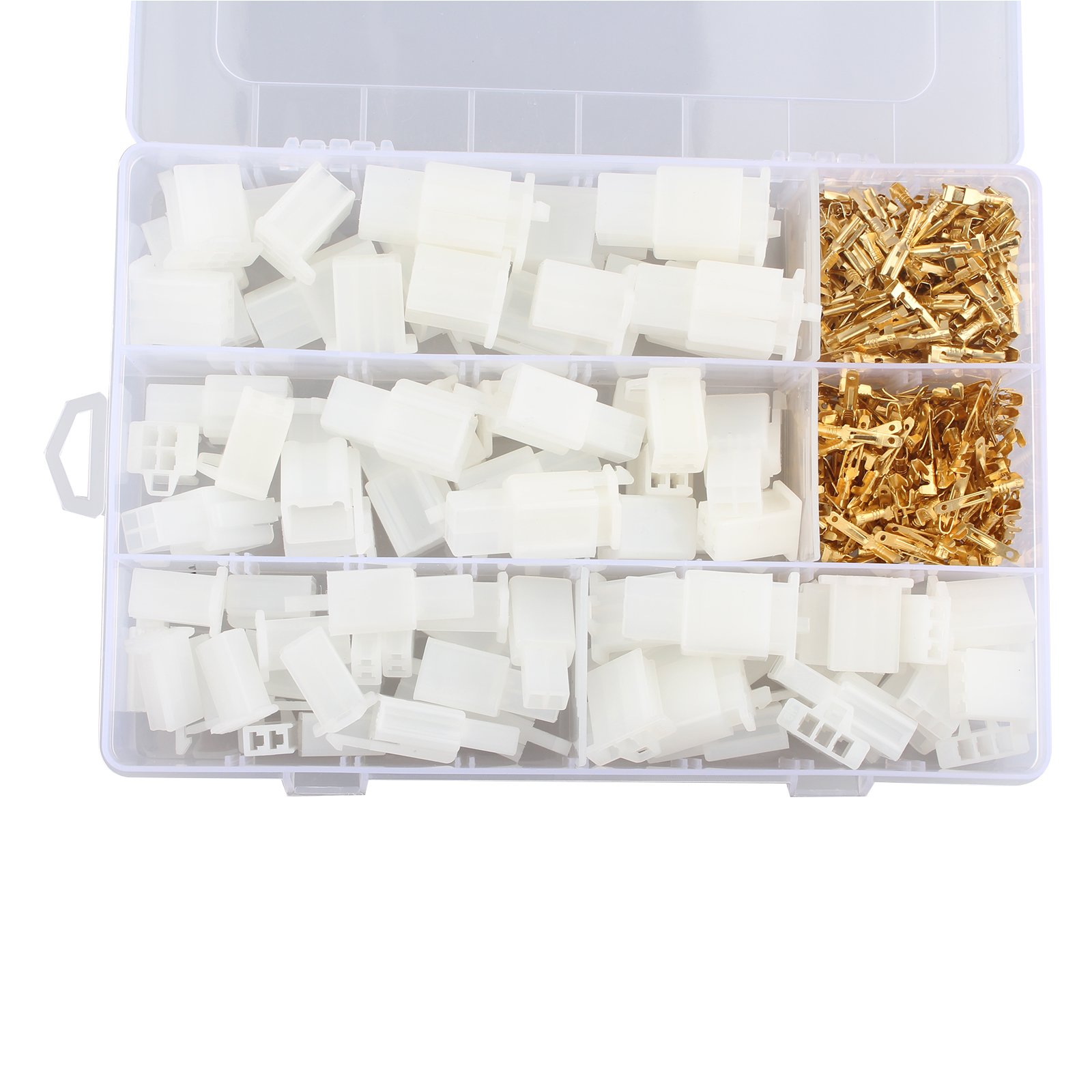 HALJIA 380Pcs Terminal Connectors 2.8MM 2 3 4 6 Pin Electrical Wire Connector Male Female Terminal Plug Housing Kits for Motorcycle Automotive Car