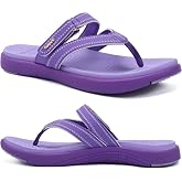 COFACE Women Flip Flops Arch Support Yoga Mat Walking Cushion Thong Sandals | Womens Fashion Orthopedic Comfortable Plantar Fasciitis Lightweight Thick Recovery Adjustable Summer Beach Slippers