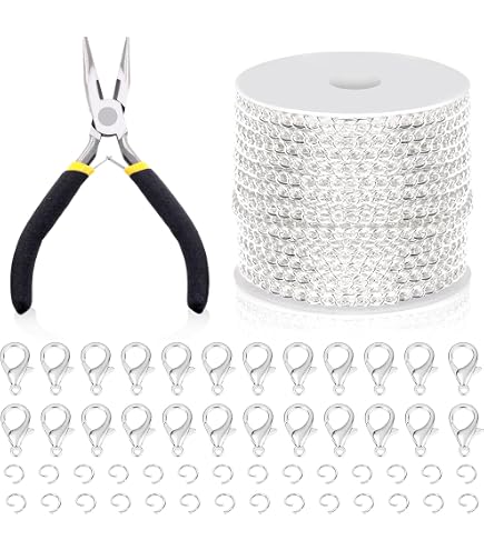 Chaîne à Billes En Laiton 10 Mètres (2 Mm) Avec 50 Connecteurs - Pour Fabrication De Bijoux DIY, Colliers Et Bracelets - 3