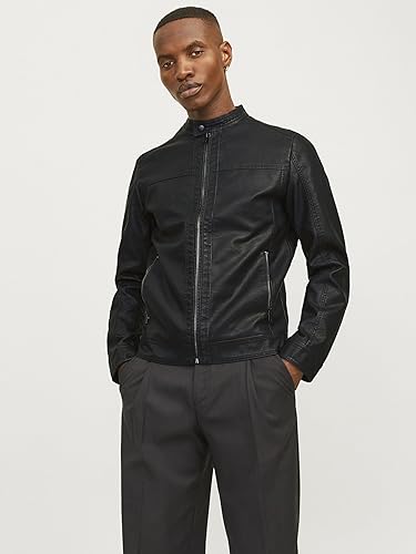 Jack Jones Men's Warner Jacket, Black, M in Kuwait Whizz