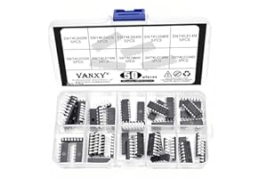 VANXY 50PCS 10Values SN74LS00N SN74LS02N SN74LS04N SN74LS08N SN74LS14N SN74LS32N SN74LS74N SN74LS86N SN74LS138N SN74LS164N DIP Inverter Gate Logic Gate Chips Kits