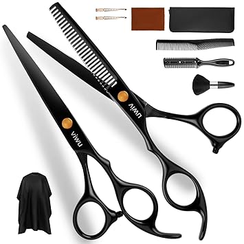 cutting hair at home with scissors