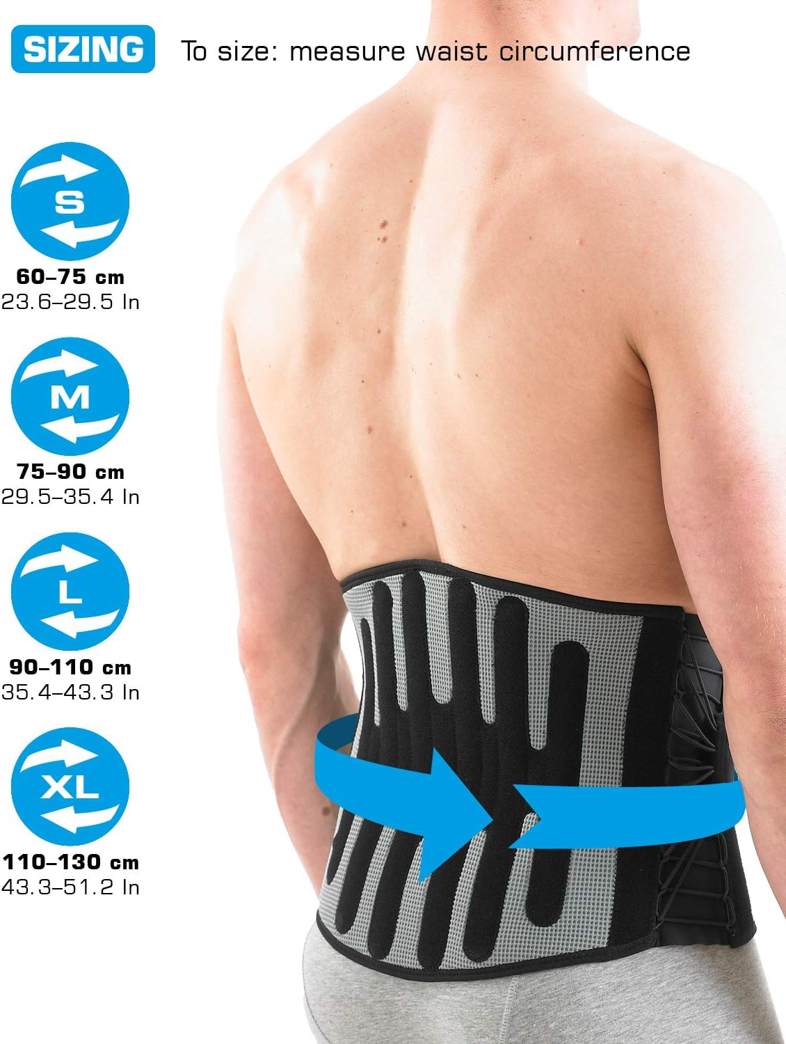 Neo-G Back Support RX Stabilized with Power Straps and Adjustable Lacing System - Image 4