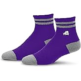 For Bare Feet NCAA TCU HORNED FROGS Cozy Two Stripe Quarter Sock Team Color OSFM