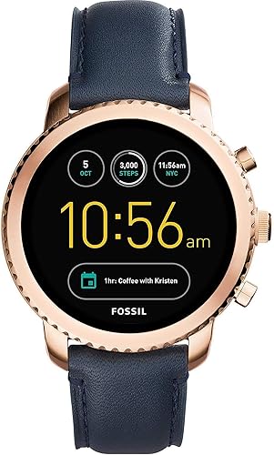 fossil gen 3 smartwatch q explorist navy leather