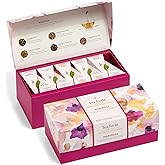 Tea Forte Premium Presentation Box Gift Set Sampler, 20 Count, Assorted Blends Individually Wrapped Handcrafted Pyramid Infuser Bags, Mariposa Tea