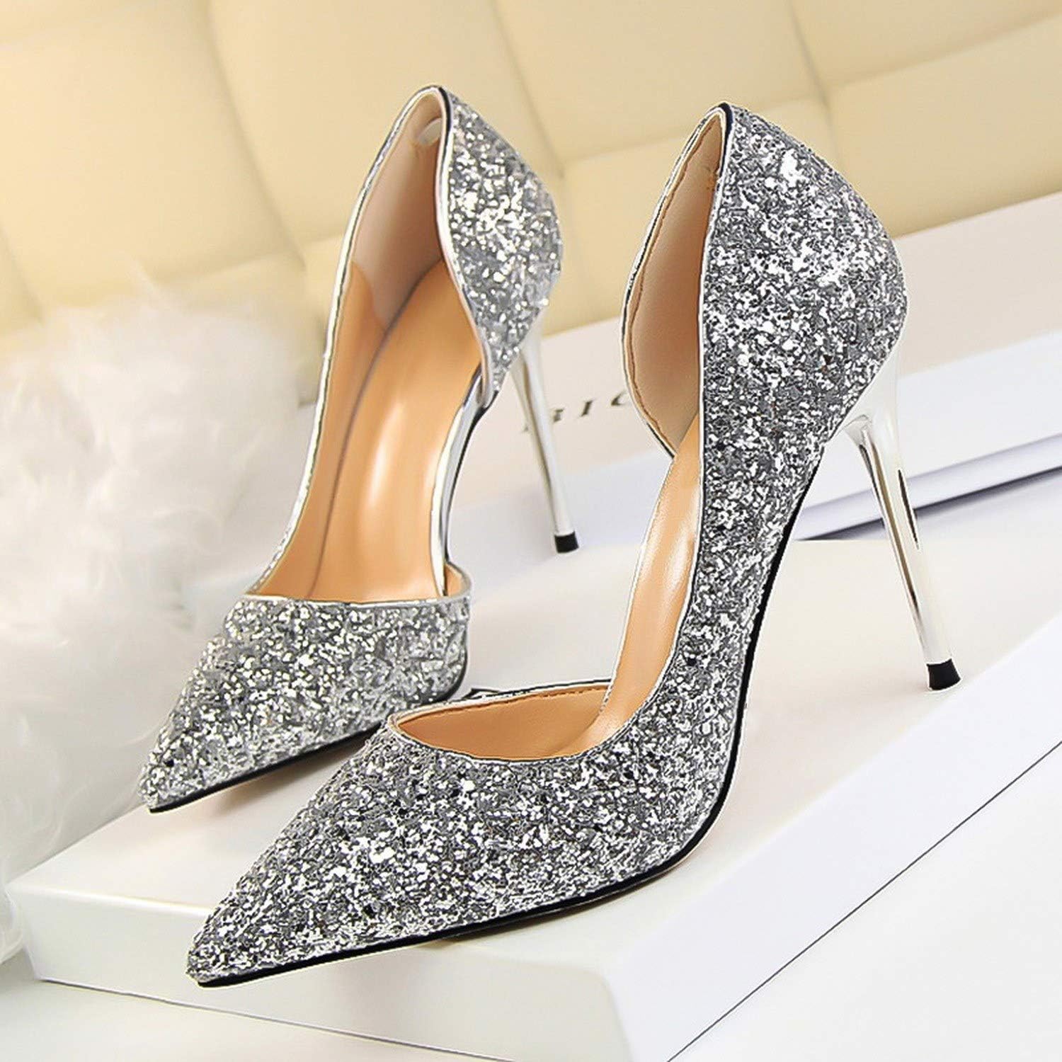 amazon ladies silver shoes